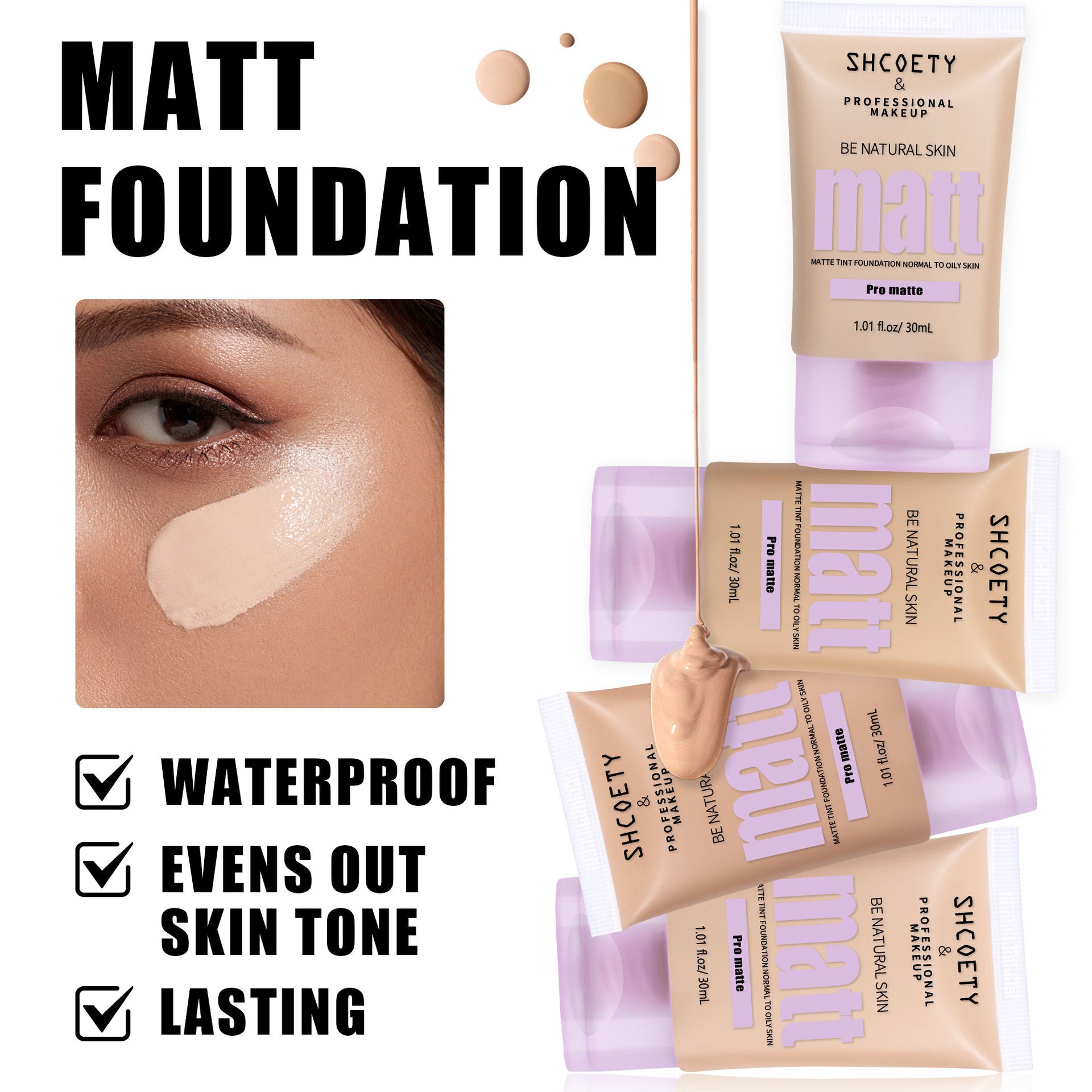 Long Wear Foundation & Concealer BB Cream - 4 Shades