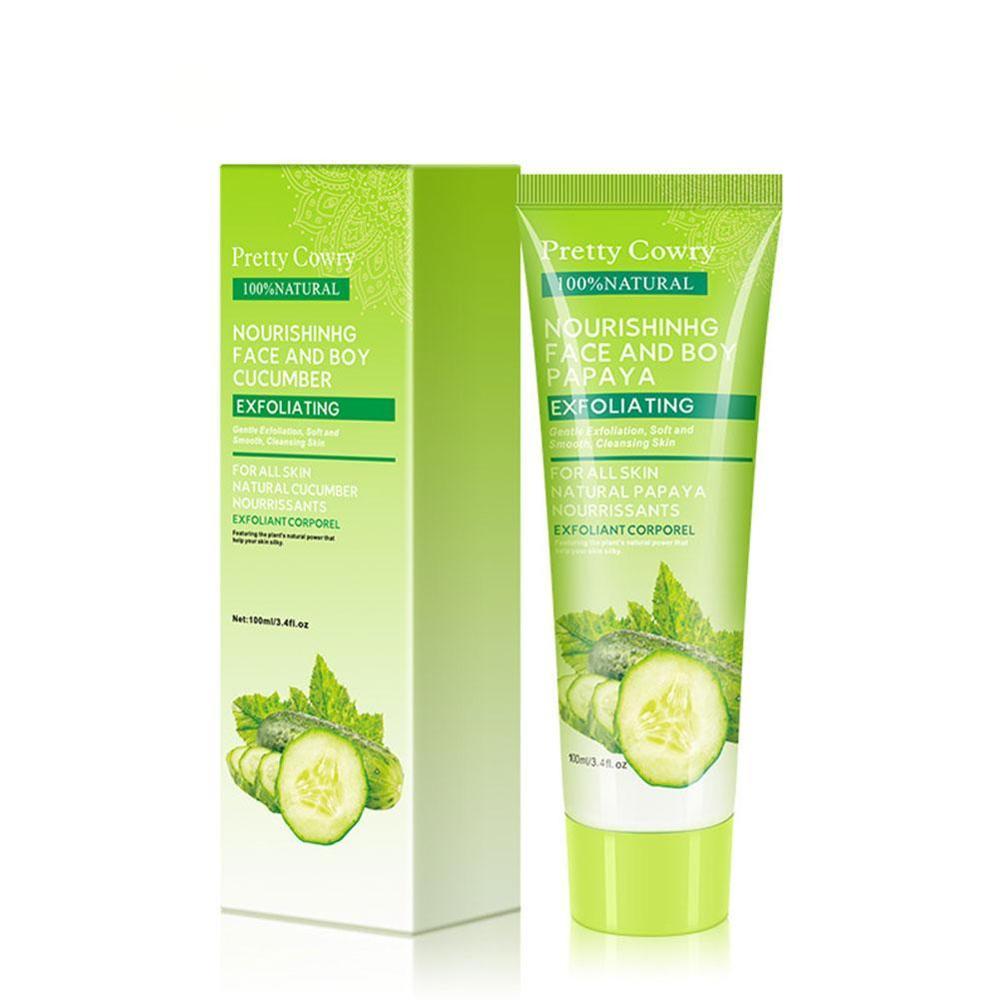 Cucumber Coconut Papaya Exfoliating Gel Cream - Face & Body Cleanser
