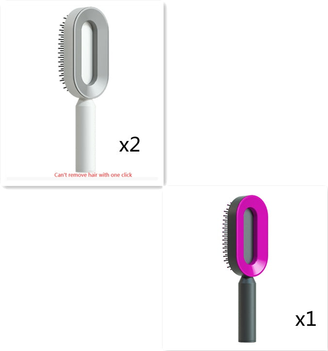 Self-Cleaning Hair Brush - Scalp Massage Detangling Brush for Hair Growth