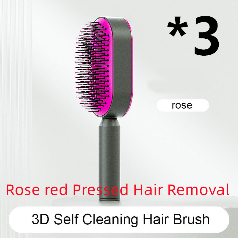 Self-Cleaning Hair Brush - Scalp Massage Detangling Brush for Hair Growth
