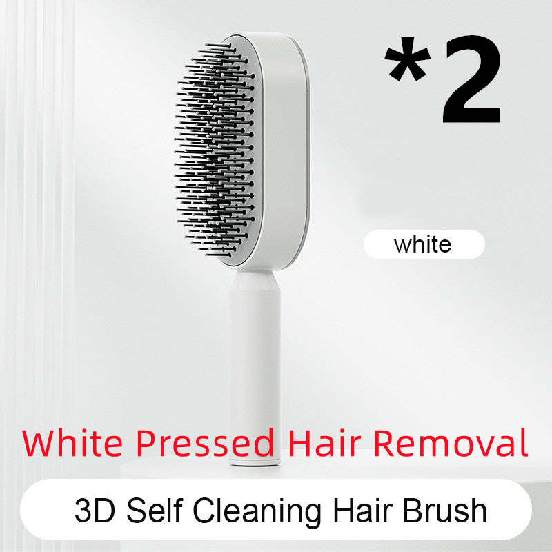 Self-Cleaning Hair Brush - Scalp Massage Detangling Brush for Hair Growth