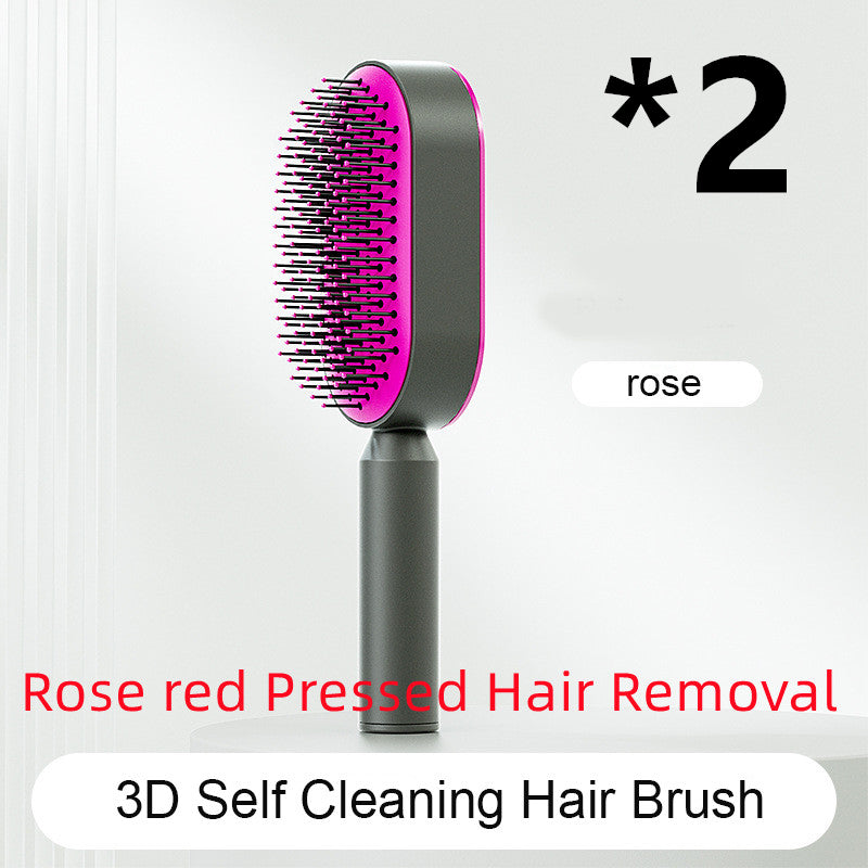 Self-Cleaning Hair Brush - Scalp Massage Detangling Brush for Hair Growth