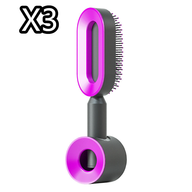 Self-Cleaning Hair Brush - Scalp Massage Detangling Brush for Hair Growth