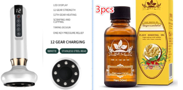 Electric Vacuum Cupping Massager - Anti-Cellulite Gua Sha with Infrared Heat Therapy