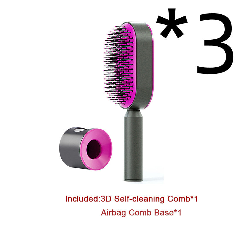 Self-Cleaning Hair Brush - Scalp Massage Detangling Brush for Hair Growth