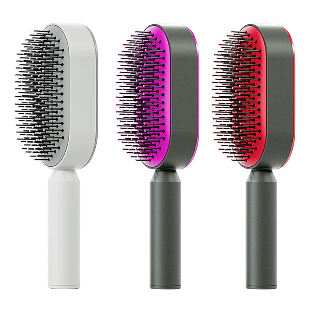 Self-Cleaning Hair Brush - Scalp Massage Detangling Brush for Hair Growth