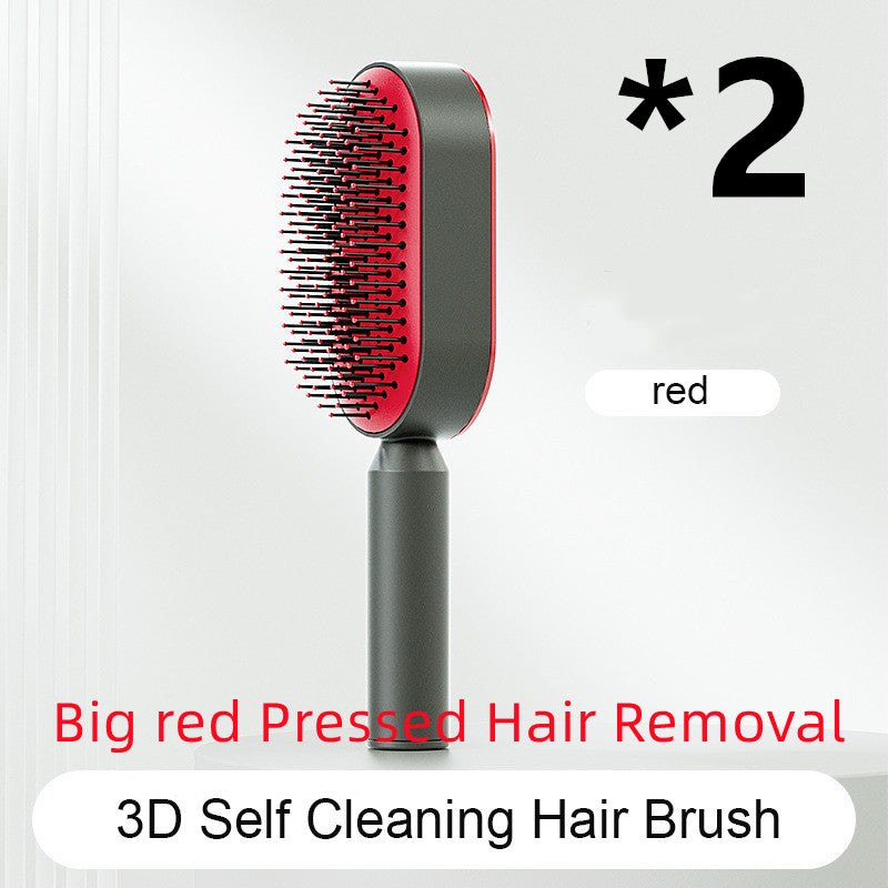 Self-Cleaning Hair Brush - Scalp Massage Detangling Brush for Hair Growth