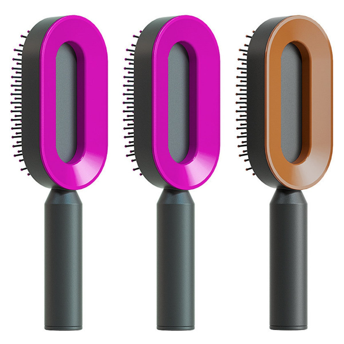 Self-Cleaning Hair Brush - Scalp Massage Detangling Brush for Hair Growth