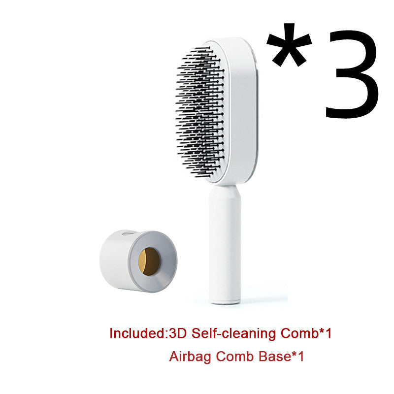 Self-Cleaning Hair Brush - Scalp Massage Detangling Brush for Hair Growth