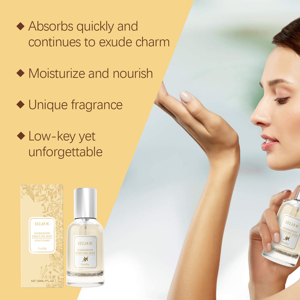 Vanilla Body & Hair Perfume Spray - Long-Lasting Floral Fragrance