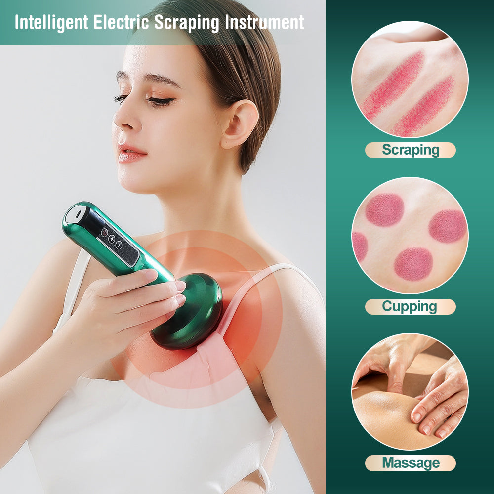 Electric Vacuum Cupping Massager - Anti-Cellulite Gua Sha with Infrared Heat Therapy