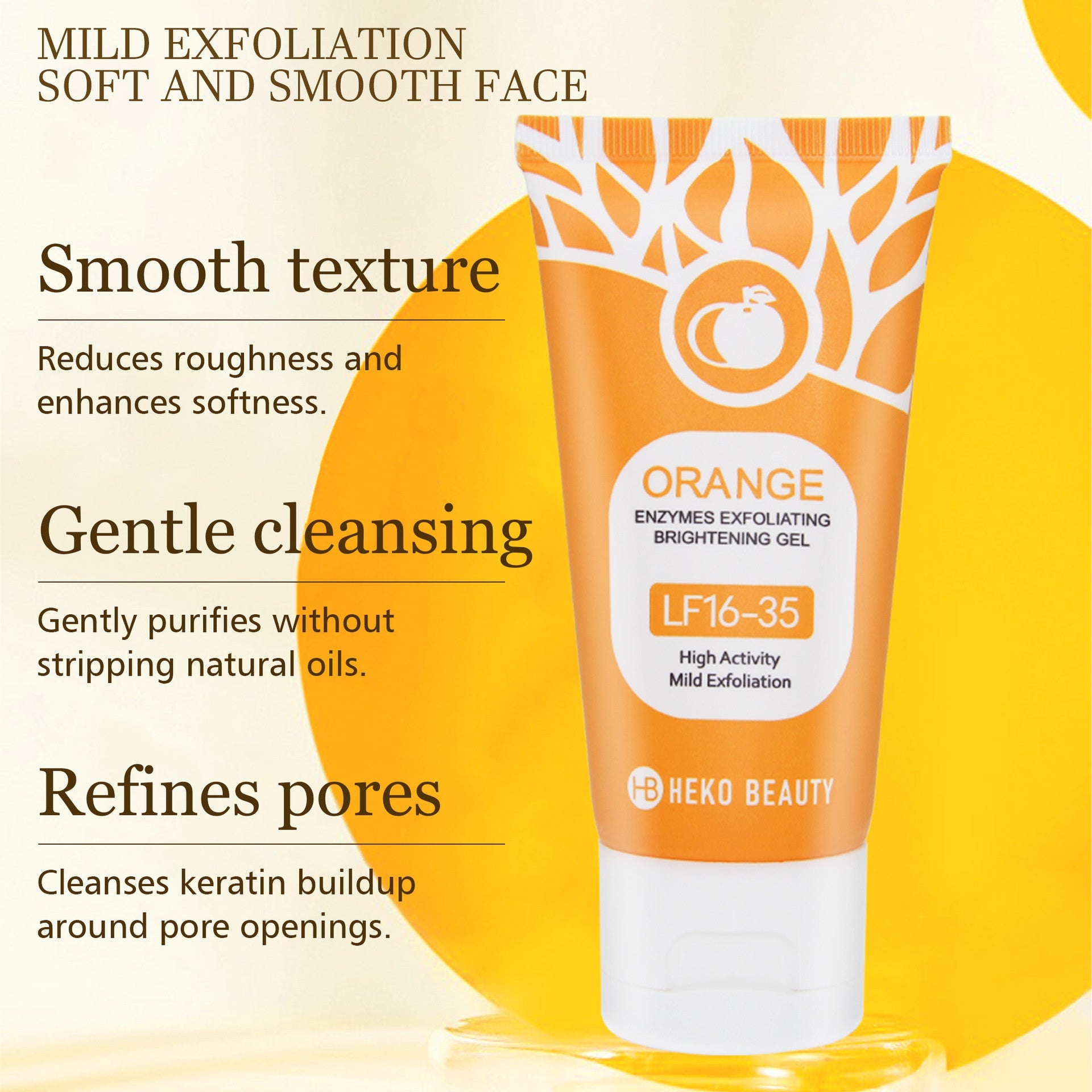 Orange Enzyme Exfoliating Gel - Gentle Facial Cleanser