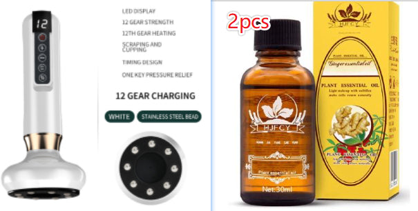 Electric Vacuum Cupping Massager - Anti-Cellulite Gua Sha with Infrared Heat Therapy